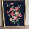 Tableau tapisserie canevas fleurs