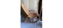 Rocking-chair chair en rotin  osier