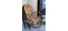 Rocking-chair chair en rotin  osier