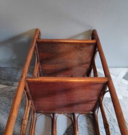 étagère rotin 3 tablettes des années 70