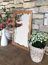 Miroir mural vintage avec cadre en bois massif 