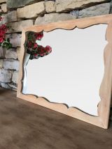 Miroir mural vintage avec cadre en bois massif 