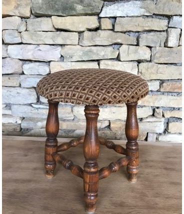 Tabouret vintage année 60 en bois
