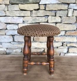 Tabouret vintage année 60 en bois