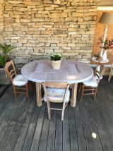 Produit rare année 1970 -TABLE CAMPAGNARDE RONDE AVEC RALLON