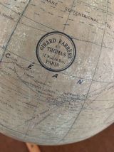 Ancien globe mappemonde Girard Barrère et Thomas vintage