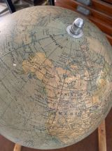 Ancien globe mappemonde Girard Barrère et Thomas vintage