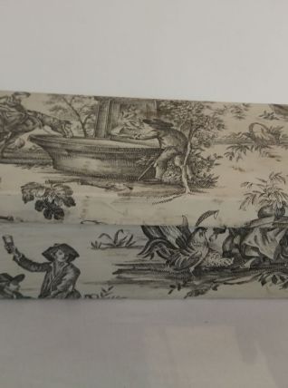 Boite vintage toile de jouy