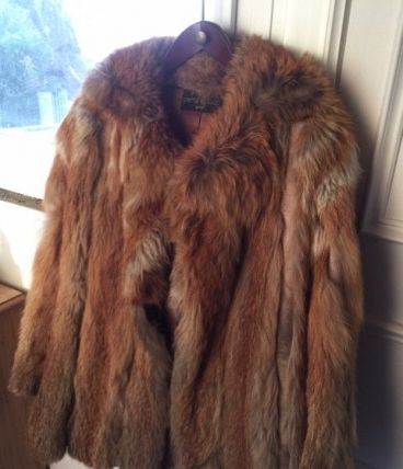 Veste fourrure renard roux