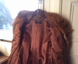 Veste fourrure renard roux
