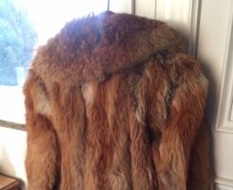 Veste fourrure renard roux