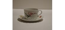 10 TASSES ET 8 SOUS TASSES LIMOGES