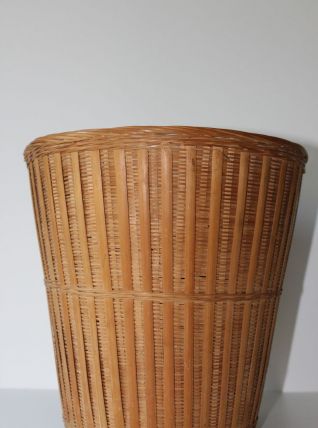 Corbeille à papier en osier tressé