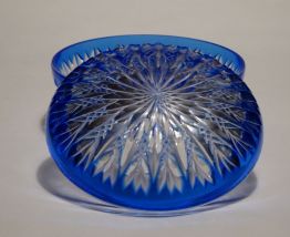 BOITE CRISTAL TAILLE BOHEME BLEU ET BLANC