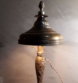 lampe art nouveau poterie  signee 