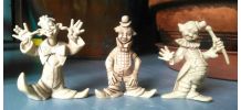 6 figurines clown - Made in Hong Kong - Années 70