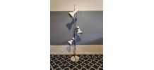 lampadaire style Monix blanc, 3 spots