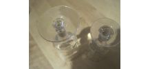 2 verres anciens en cristal  