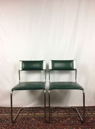 Paire de chaises "cantilever" vintage
