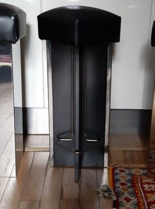 Tabourets vintage miroir lot de 3