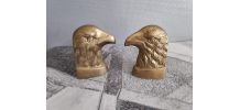 serre-livres têtes d'aigle en laiton massif des années 60