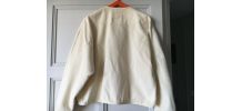 Veste LEONE velours côtelé écru Années 80 - Vintage