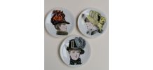 Assiettes sérigraphiées belle époque