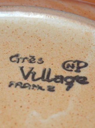 6 assiettes plates en grès Village CNP