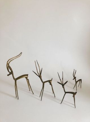 Ensemble antilopes gazelles laiton
