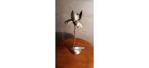 bougeoir  bronze  art nouveau     28x10