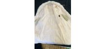 Manteau long cuir et fourrure véritable 