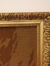 Tableau canneva cadre bois doré 
