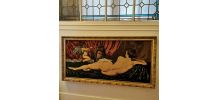 Tableau canneva cadre bois doré 