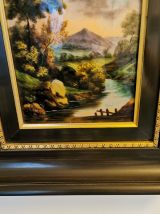 Tableau émaux d'art Limoges signé René Restoueix 