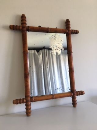Miroir bambou vintage