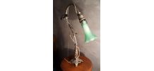 grande lampe art nouveau laiton et bronze