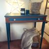 Table d’appoint vintage bleu 