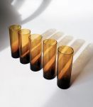 Set de 5 verres ambrés