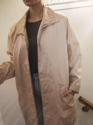 Manteau beige léger vintage 