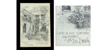 Don Davey - New Orleans - 2 dessins 1976  sous verre 