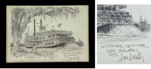 Don Davey - New Orleans - 2 dessins 1976  sous verre 