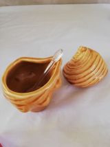 Sel et poivre + pot moutarde vintage poisson coquillage