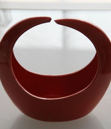 Vase orange vintage années 70