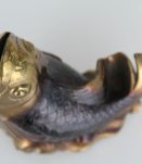 Poisson vintage en laiton tirelire