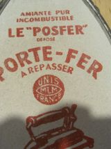 ancien porte fer a repasser en métal léger 