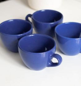 Lot de 4 tasses à café bleues