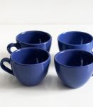 Lot de 4 tasses à café bleues