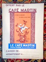 Deux anciens protège cahiers publicitaires (café)