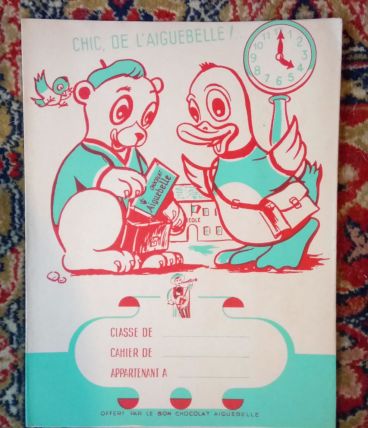 Ancien protège-cahier publicitaire " Chocolat Aiguebelle"