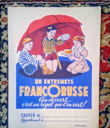 Ancien protège-cahier publicitaire 
